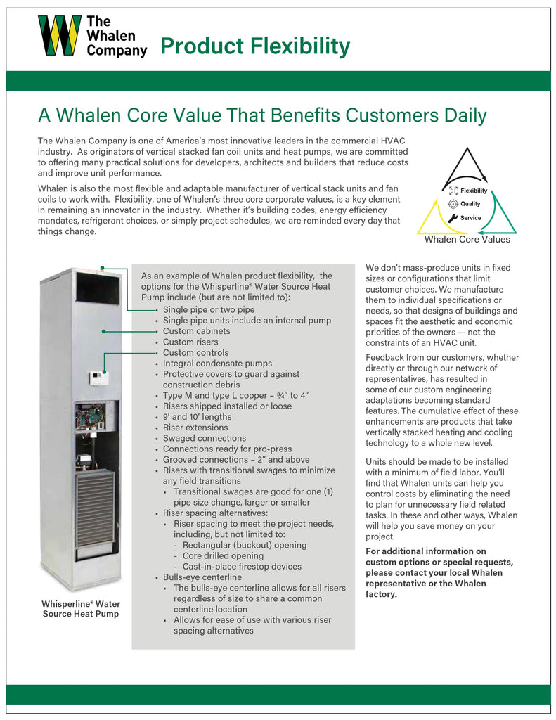 Whalen Product Flexibility Brochure (25 pack)