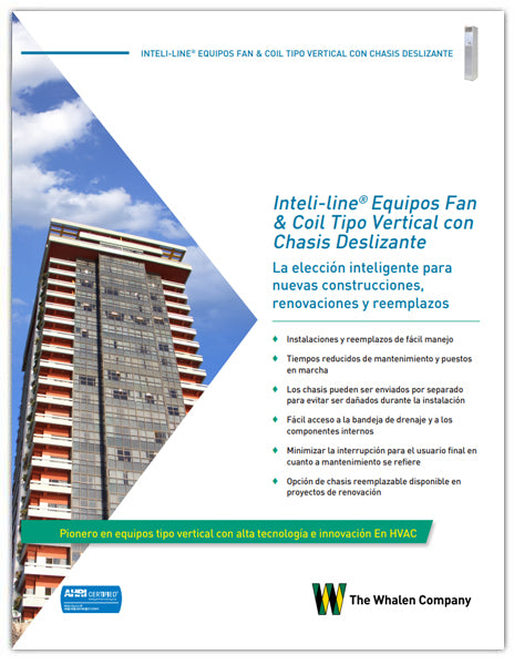 Inteli-line® Equipos Fan & Coil Tipo Vertical con Chasis Deslizante Folleto (25 pack)